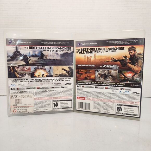 Lot Of 2 Call of Duty: Modern Warfare 3 & Black Ops PS3(PlayStation 3) - Picture 2 of 6